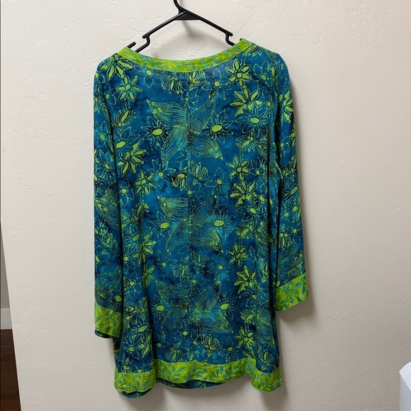Soft Surroundings Blue and Green Tunic - Picture 3 of 5